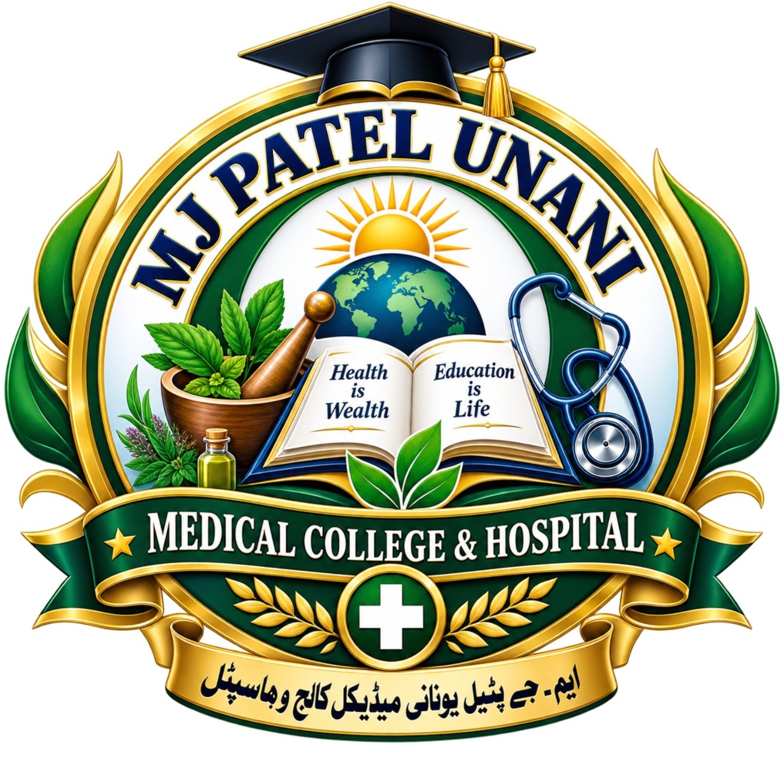 M.J Patel Unani Medical College Logo
